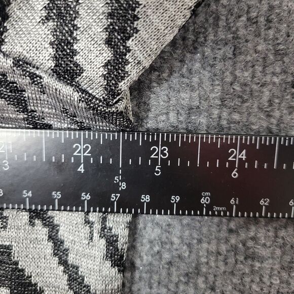 ADDITIONS BY CHICOS Silver Black Zebra Animal Print Cardigan SIZE 3 US XL 16 - Picture 6 of 10